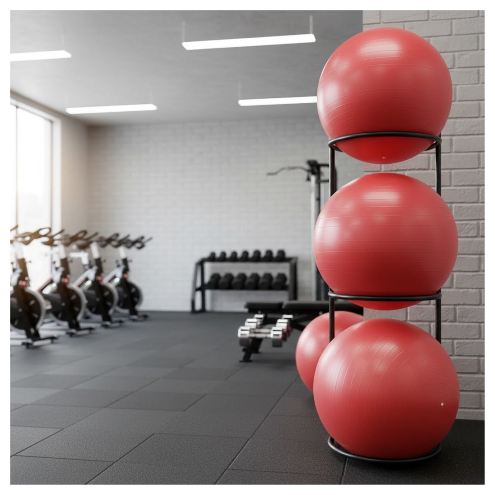 MORGAN GYM BALL 55CM | ANTI BURST EXERCISE BALL FOR CORE TRAINING AND FITNESS