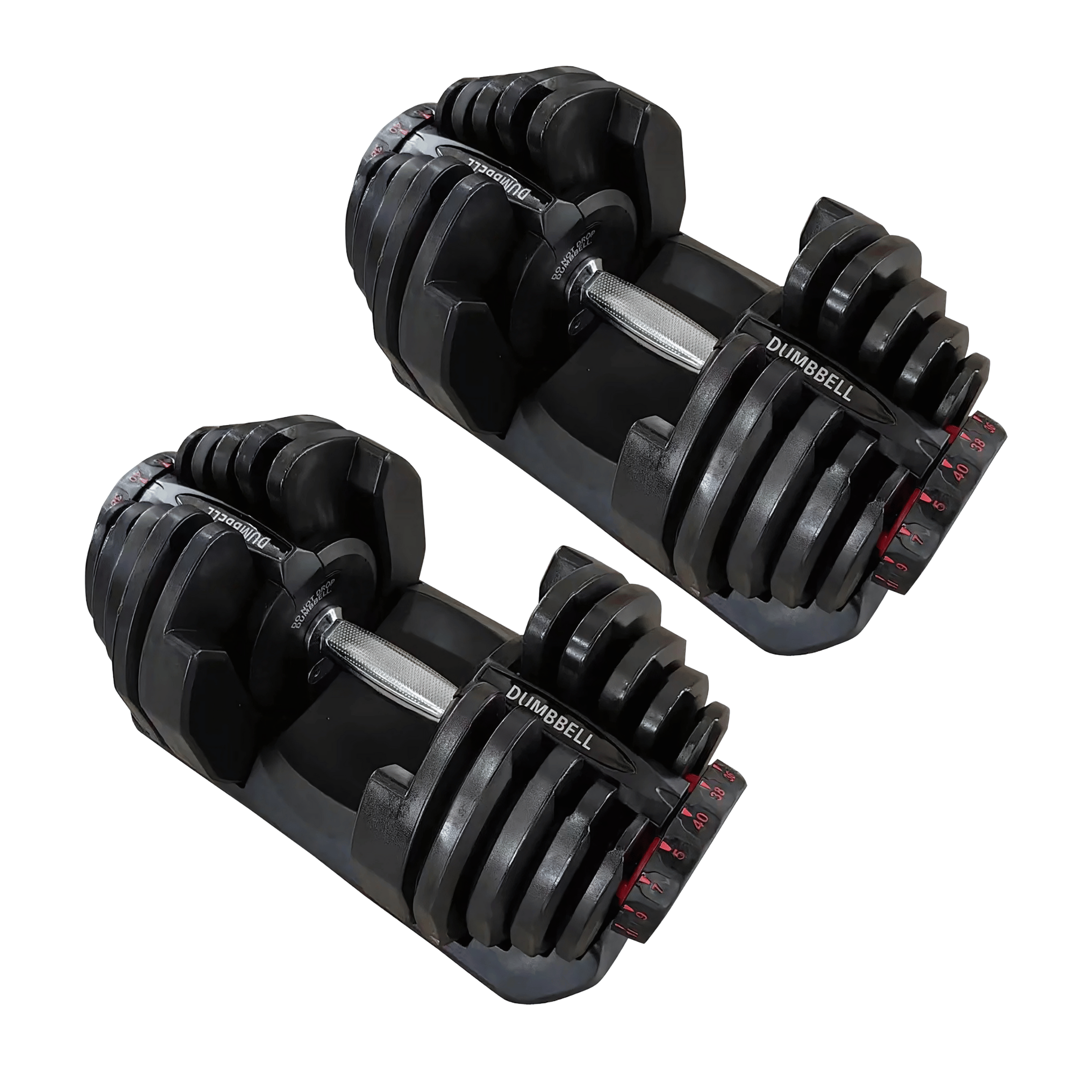 EdgeFit 40Kg Adjustable Dumbbell (PAIR) - 5 to 40kgs each + Storage Stand