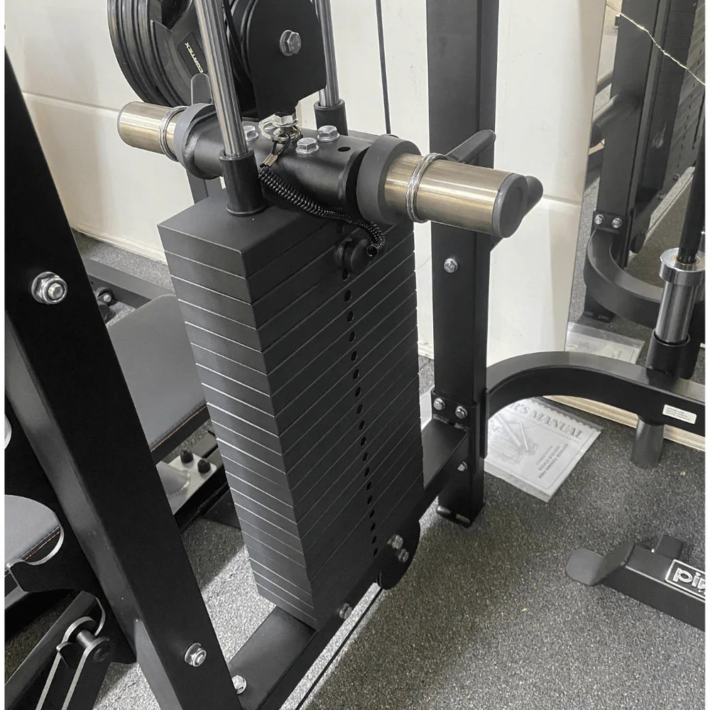 BEAST MODE BUNDLE WITH RUBBER-COATED TRI-GRIP RUBBER-COATED OLYMPIC PLATES, BAR AND FID BENCH