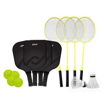 Pivot Badminton Pickleball Half Court Set