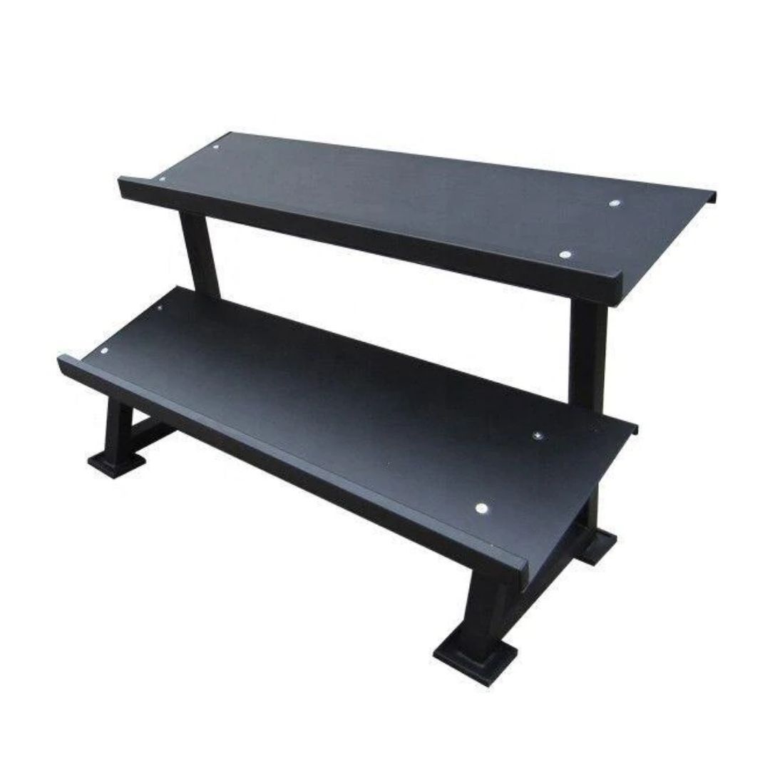 Rubber Hex Dumbbell Set, Class A 5–25kg with Morgan 3-Tier Large Storage Stand | Commercial Strength Package