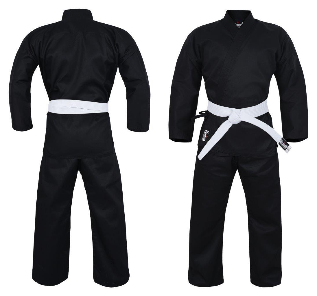 DRAGON KARATE UNIFORM (BLACK) - 8OZ