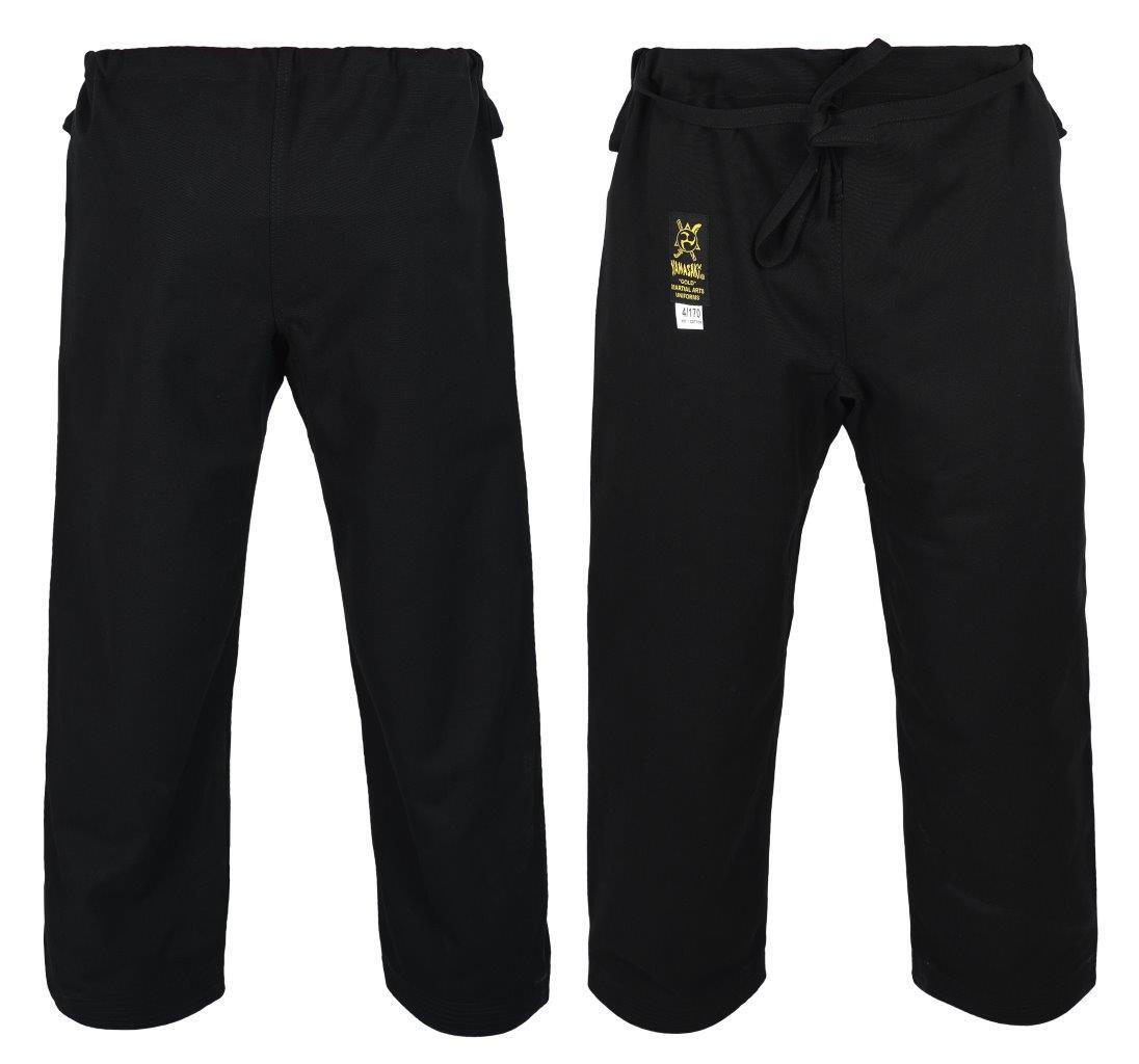 YAMASAKI GOLD CANVAS PANTS (BLACK) - 14OZ