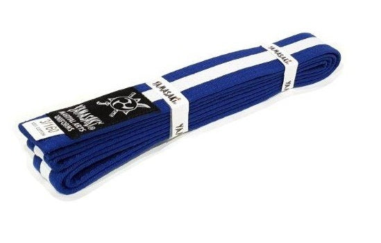 YAMASAKI COLOURED MARTIAL ARTS BELTS (WITH WHITE STRIPE)