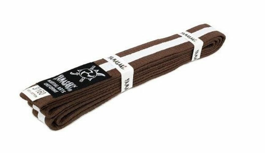 YAMASAKI COLOURED MARTIAL ARTS BELTS (WITH WHITE STRIPE)