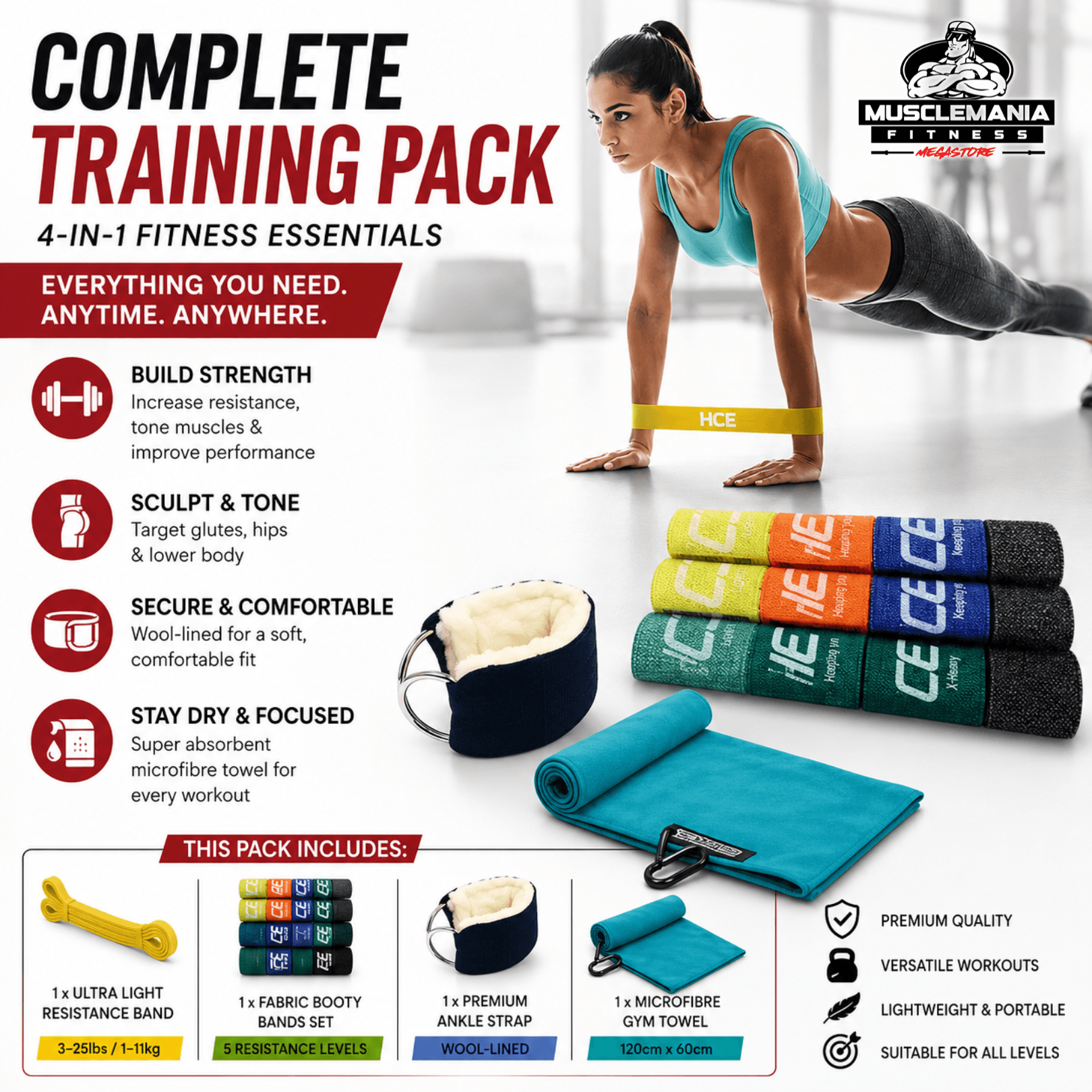 Booty Builder Training Kit | Resistance Bands & Glute Workout Set - JULY SALE