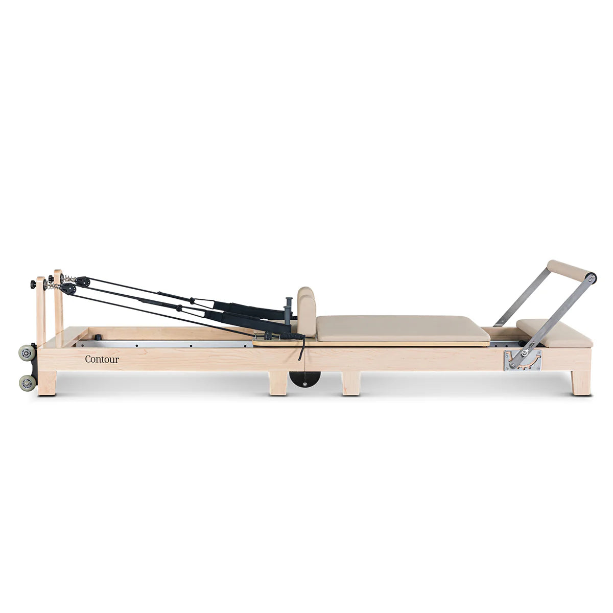 AVAILABLE NOW: Lifespan Fitness Contour Folding Wooden Pilates Reformer,  Beige - See in Our Menai Showroom Now!