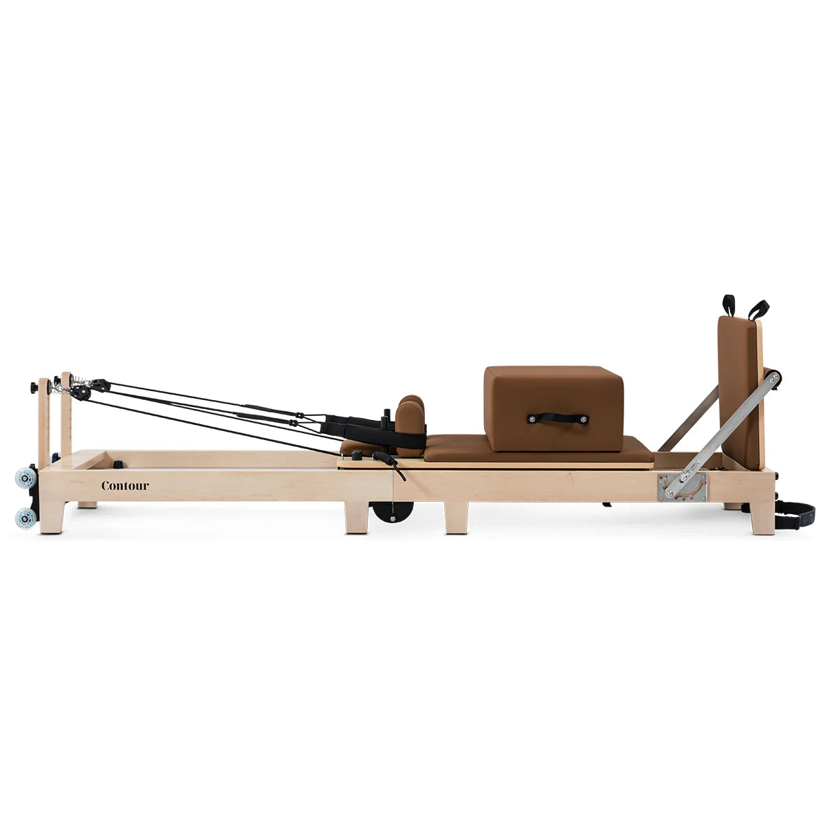 PRE ORDER: Lifespan Fitness Contour Folding Wooden Pilates Reformer Machine (Espresso) - Due June 2026