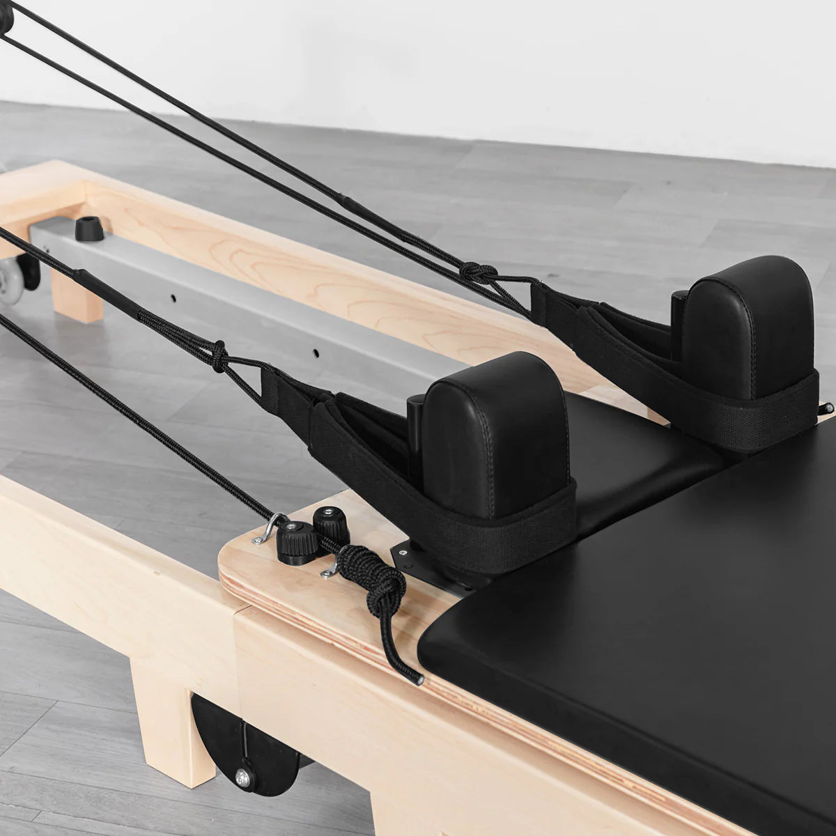 PRE-ORDER FOR EARLY JANUARY: Lifespan Fitness Contour Folding Wooden Pilates Reformer Machine Set (Black)