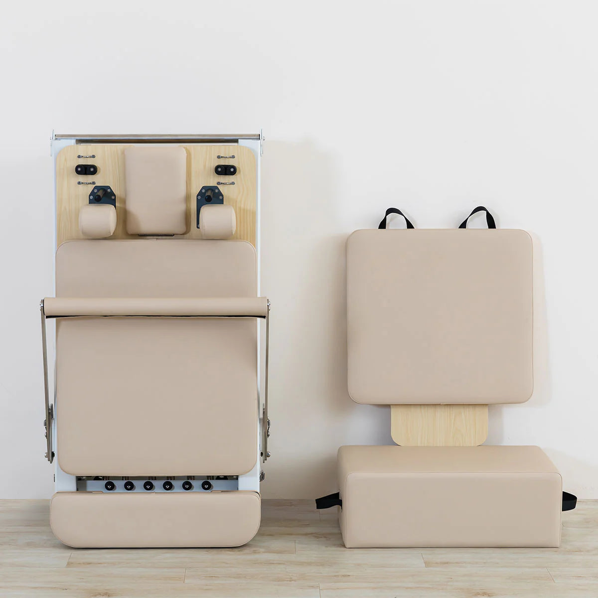 Lifespan Fitness Contour Pro Folding Aluminium Pilates Reformer Machine - Beige