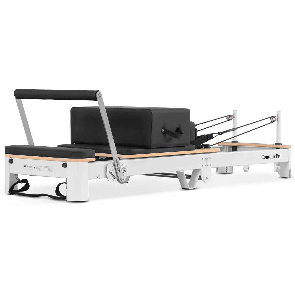 Lifespan Fitness Contour Pro Folding Aluminium Pilates Reformer Machine - Black