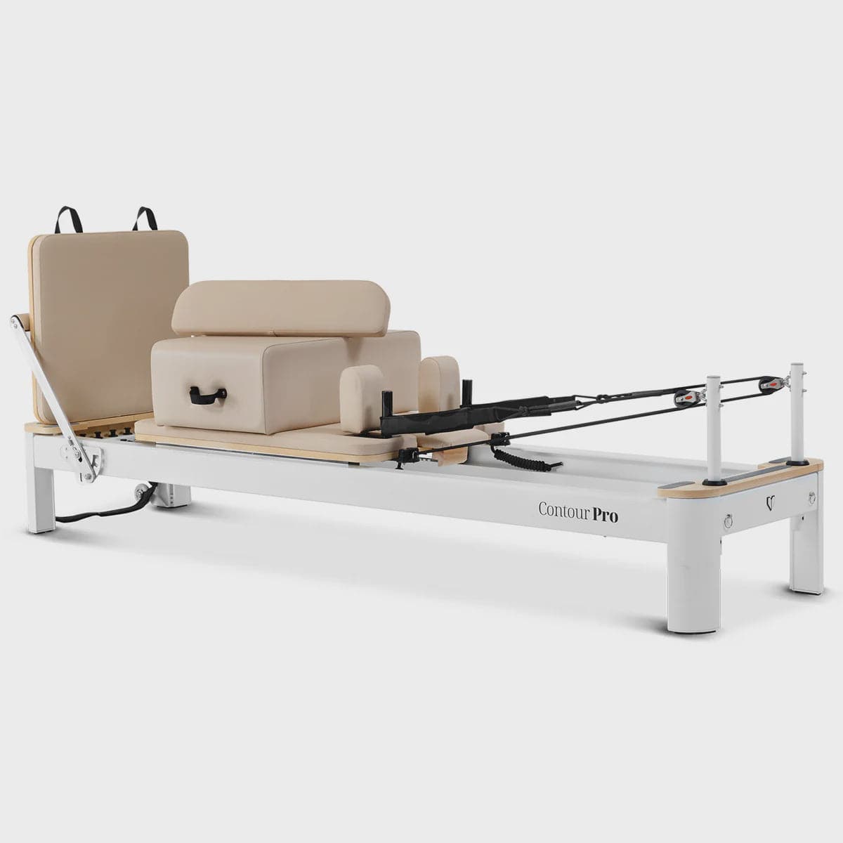 Lifespan Fitness Contour Pro Aluminium Pilates Reformer Bed Set, Beige - (Suitable for Clinics)