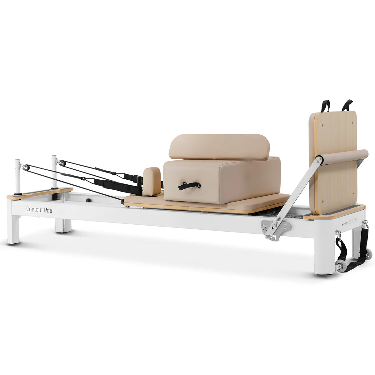 Lifespan Fitness Contour Pro Aluminium Pilates Reformer Bed Set, Beige - (Suitable for Clinics)