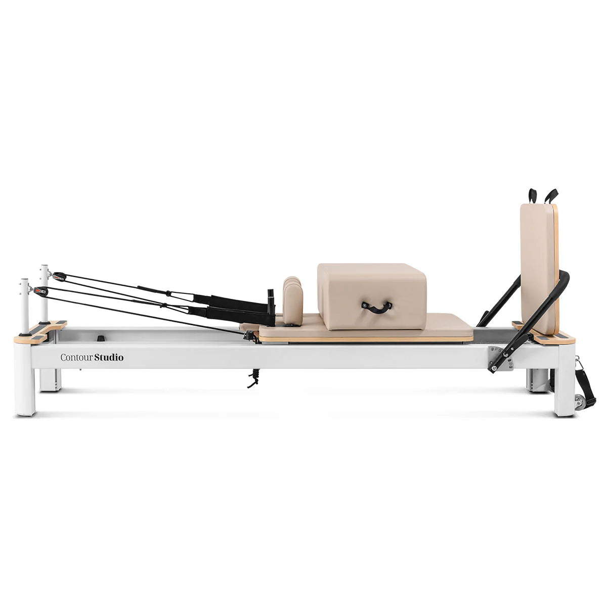 PRE-ORDER NOW FOR EARLY JANUARY DELIVERY:  Contour Studio Commercial Pilates Reformer Machine (Beige)