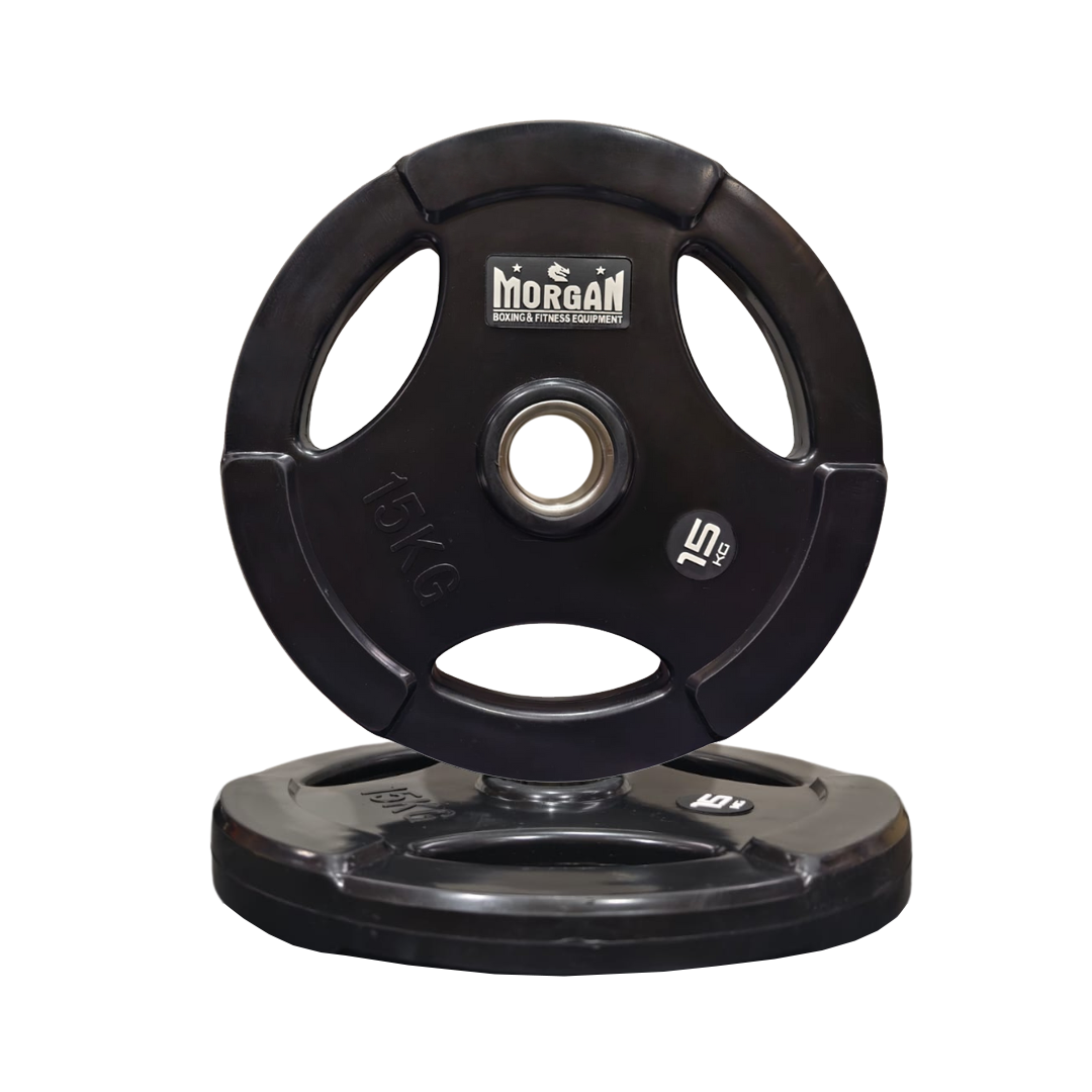 MORGAN 157.5KG OLYMPIC TRI-GRIP RUBBER WEIGHT PLATE PACK | 1.25KG TO 25KG (PAIRS)