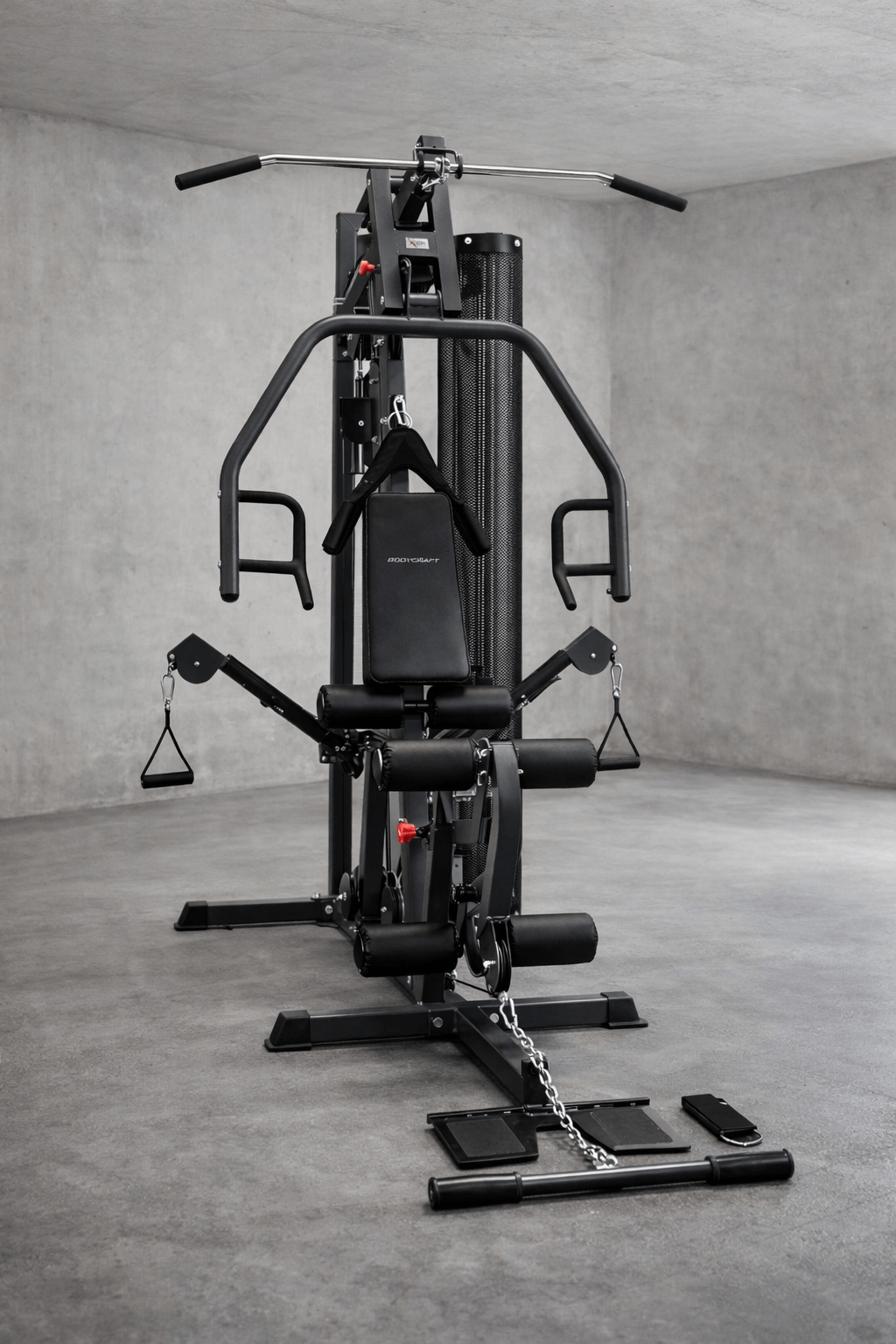SALE:  BODYCRAFT L7860G -PREMIUM DELUXE  XPRESS PRO TRAINING SYSTEM* with Double-Up Cabling System + 5 BLUE FLECK RUBBER FLOOR TILES!