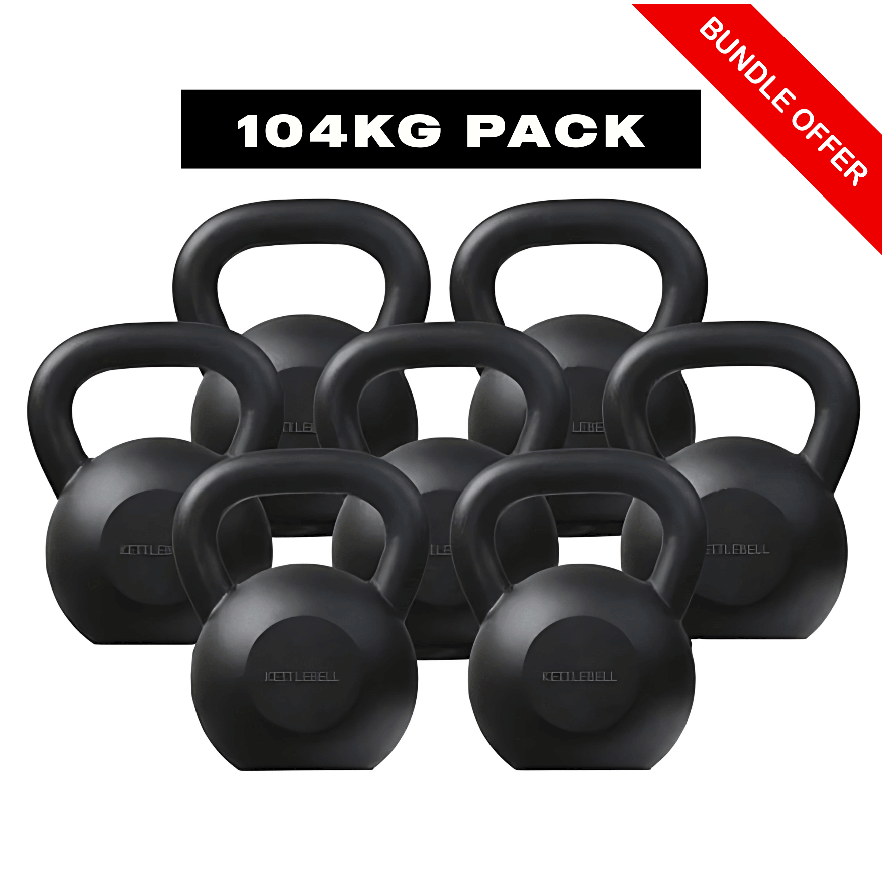 Package Deal:  Russian Kettlebells, 20kgs, 24kgs, 28kgs & 32kgs (total = 104kgs)