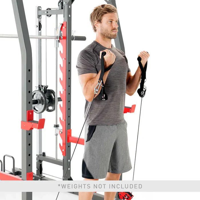 SHOWROOM MODEL SPECIAL: Marcy Pro Smith Machine Home Gym Training System Cage with Bench | SM-4903