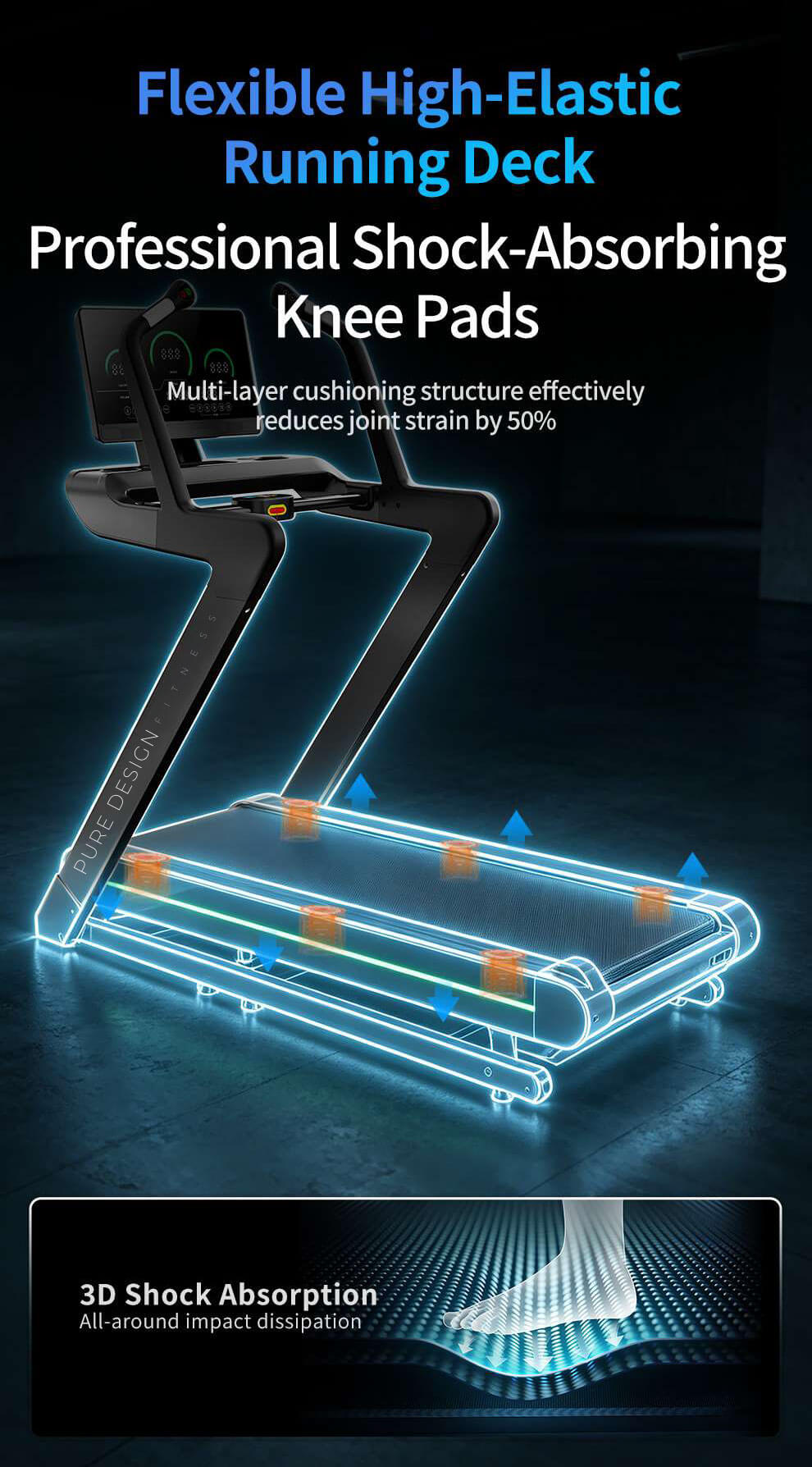 Pure Design Alpine Treadmill | 40% Incline & 3.0HP Motor