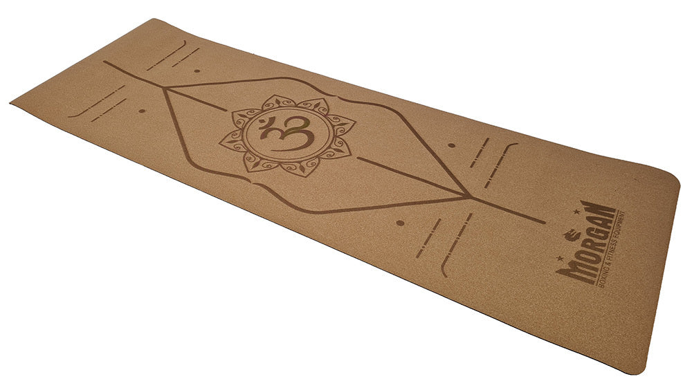 MORGAN NATURAL CORK YOGA MAT | ECO-FRIENDLY NON-SLIP YOGA & PILATES MAT WITH ALIGNMENT GUIDES