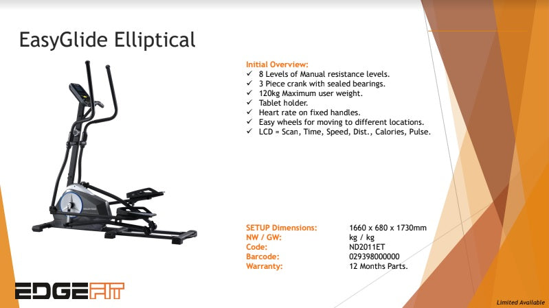 SPECIAL DEAL! Easy Glide Elliptical Cross Trainer