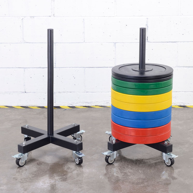 Vertical Bumper Plate Rack with Wheels