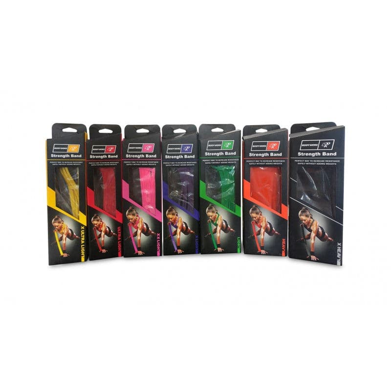 Bodyworx Strength Bands (8 Resistance Levels Available)