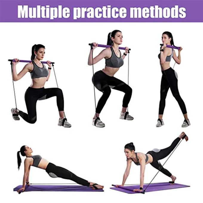 Multi-Functional Pilates Resistance Training Stick