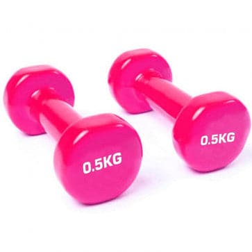 SALE: PVC Vinyl Covered Dumbbells, Sold in Pairs (select size below)