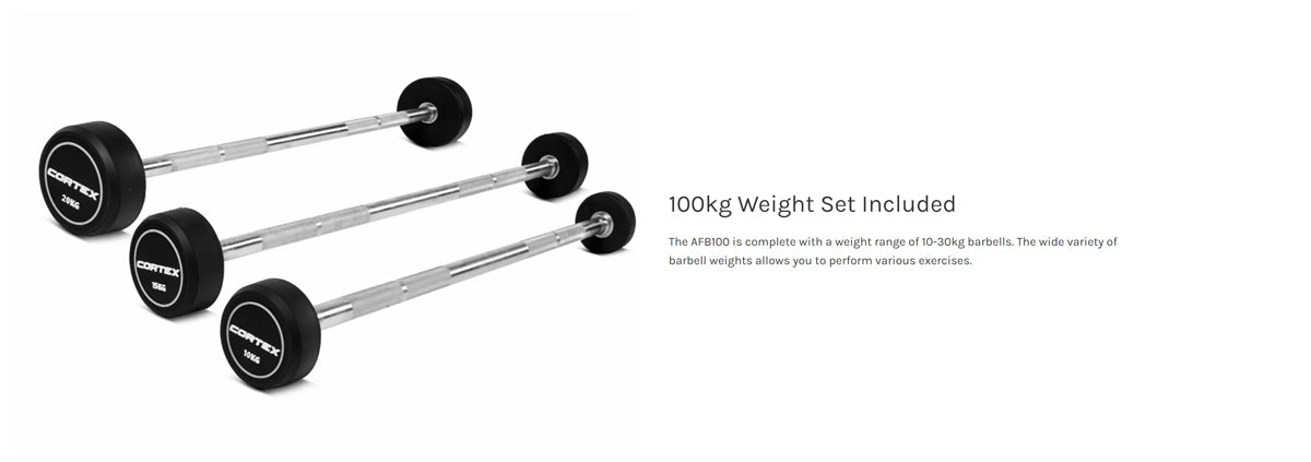 FIXED BARBELL SET 100KG + STAND