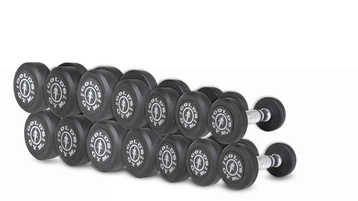 SPECIAL Gold s Gym Premium Rubber Dumbbell Set 2.5kg to 20kgs 7