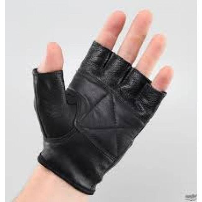 Bronx Black Leather Gloves - Musclemania Fitness MegaStore